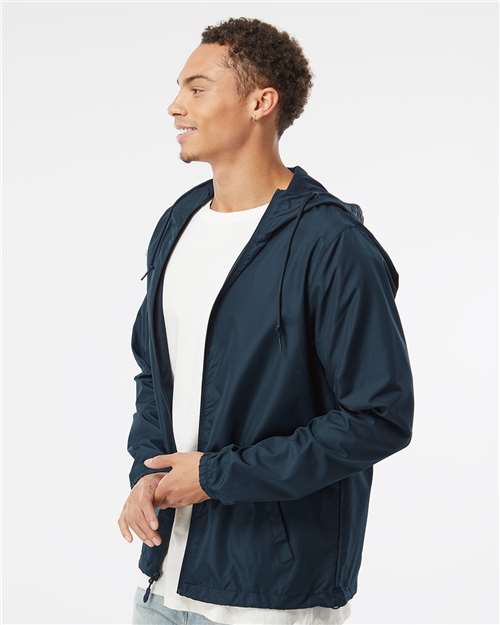 Independent Trading Co. EXP54LWZ Men's Lightweight Windbreaker Full-Zip Jacket - Side view