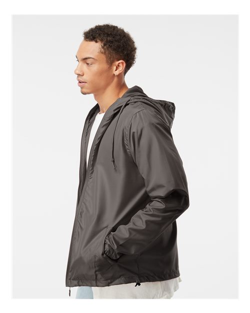 Independent Trading Co. EXP54LWZ Men's Lightweight Windbreaker Full-Zip Jacket - Side view