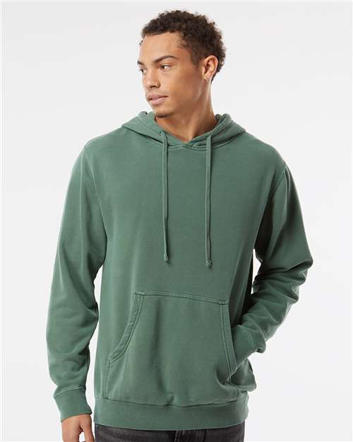 Independent Trading Co. PRM4500 Unisex Midweight Pigment-Dyed Hooded Sweatshirt - Front view