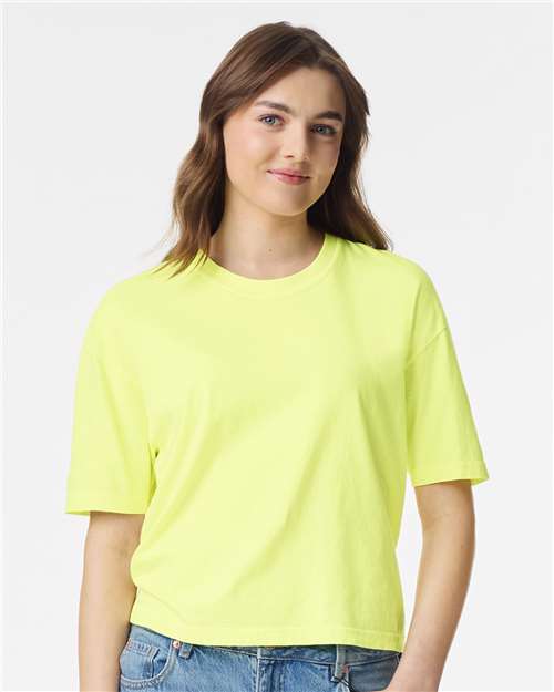 Comfort Colors 3023CL Women's Garment-Dyed Heavyweight Boxy T-Shirt - Front view