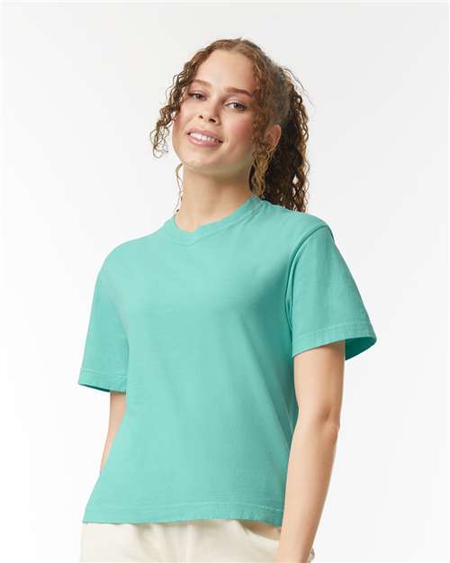 Comfort Colors 3023CL Women's Garment-Dyed Heavyweight Boxy T-Shirt - Front view