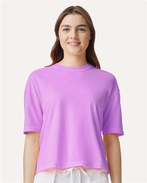 Comfort Colors 3023CL Women's Garment-Dyed Heavyweight Boxy T-Shirt - Front view