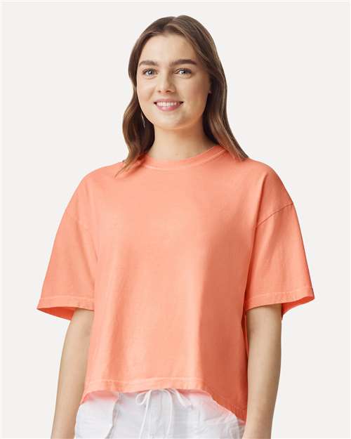 Comfort Colors 3023CL Women's Garment-Dyed Heavyweight Boxy T-Shirt - Front view