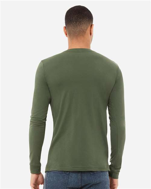 BELLA  CANVAS 3501 Unisex Jersey Long Sleeve Tee - Back view