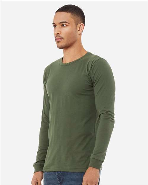 BELLA  CANVAS 3501 Unisex Jersey Long Sleeve Tee - Side view