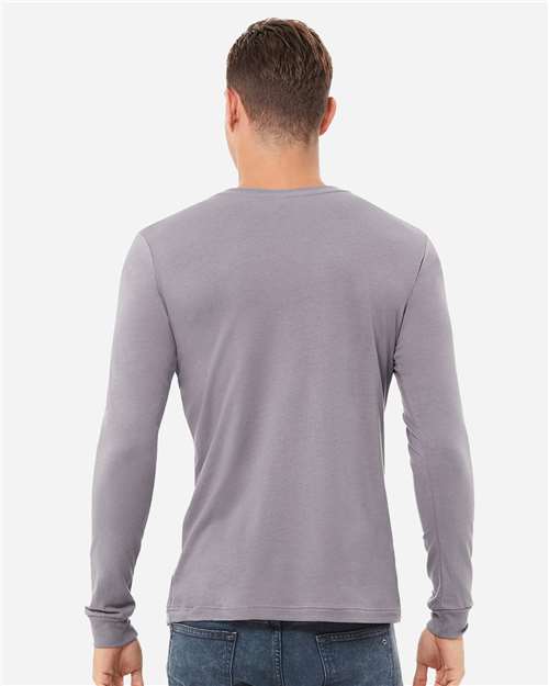 BELLA  CANVAS 3501 Unisex Jersey Long Sleeve Tee - Back view