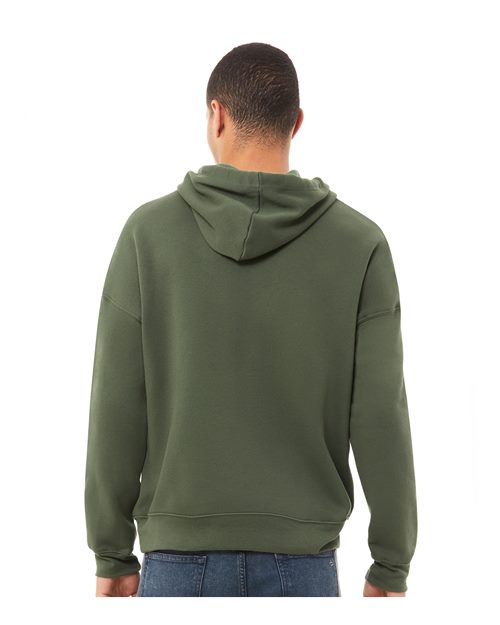 BELLA  CANVAS 3729 Unisex Sponge Fleece Drop Shoulder Hoodie Sweatshirt - Back view