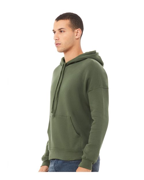 BELLA  CANVAS 3729 Unisex Sponge Fleece Drop Shoulder Hoodie Sweatshirt - Side view