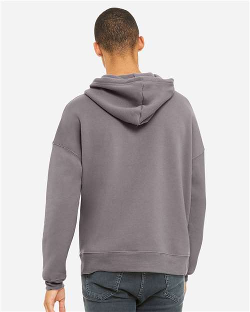 BELLA  CANVAS 3729 Unisex Sponge Fleece Drop Shoulder Hoodie Sweatshirt - Back view