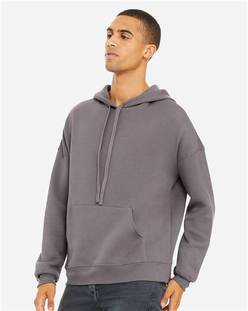 BELLA  CANVAS 3729 Unisex Sponge Fleece Drop Shoulder Hoodie Sweatshirt - Side view