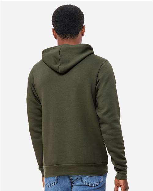 BELLA  CANVAS 3719 Unisex Sponge Fleece Hoodie Sweatshirt - Back view