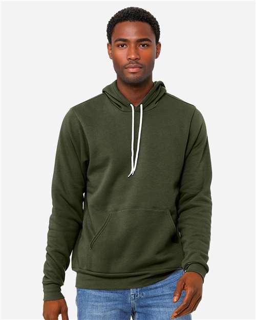 BELLA  CANVAS 3719 Unisex Sponge Fleece Hoodie Sweatshirt - Front view