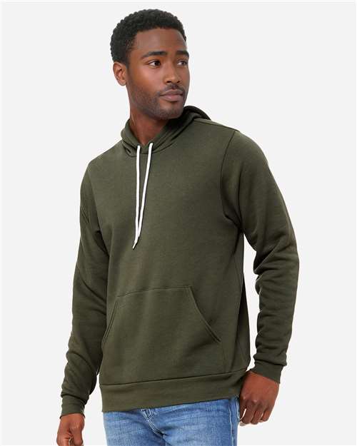 BELLA  CANVAS 3719 Unisex Sponge Fleece Hoodie Sweatshirt - Side view