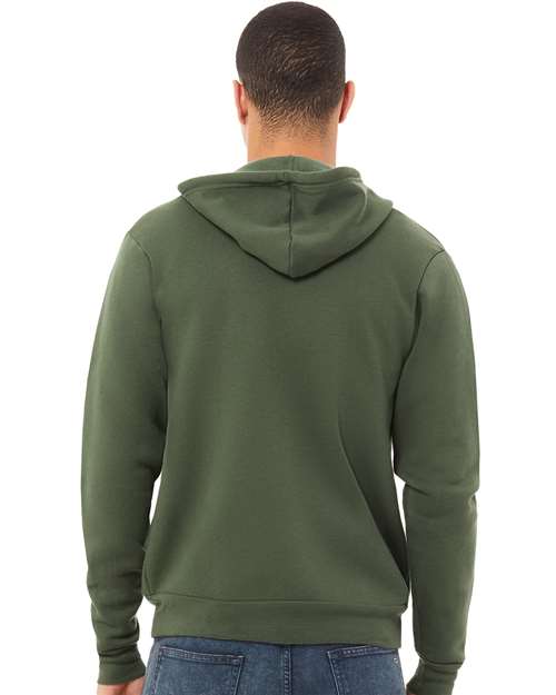 BELLA  CANVAS 3739 Unisex USA-Made High Visibility Hooded Sweatshirt - Back view