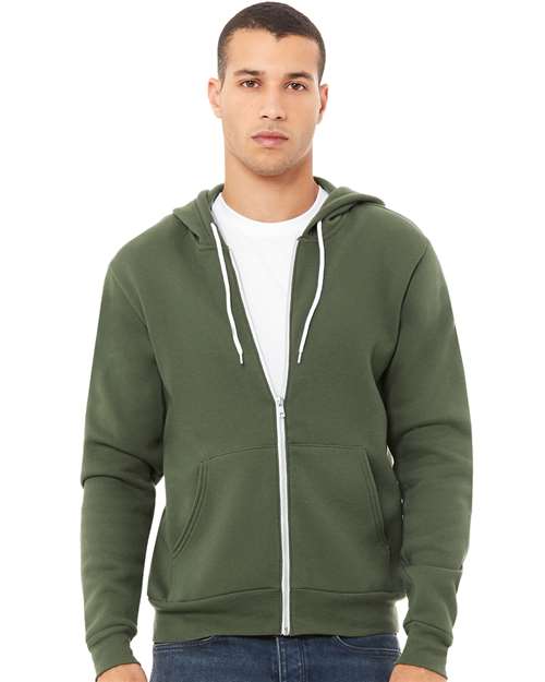 BELLA  CANVAS 3739 Unisex USA-Made High Visibility Hooded Sweatshirt - Front view