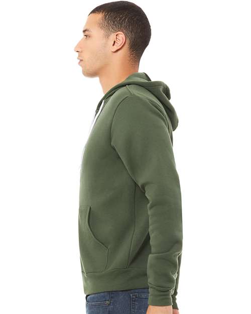 BELLA  CANVAS 3739 Unisex USA-Made High Visibility Hooded Sweatshirt - Side view