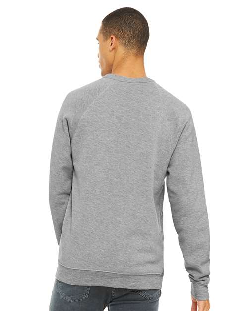 BELLA  CANVAS 3901 Unisex Sponge Fleece Raglan Crewneck Sweatshirt - Back view