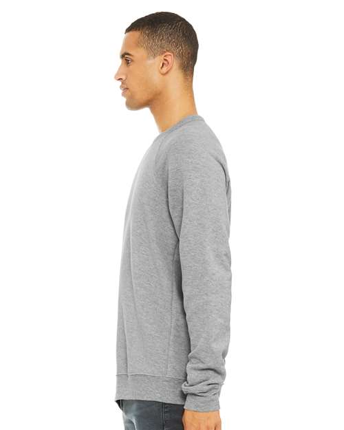 BELLA  CANVAS 3901 Unisex Sponge Fleece Raglan Crewneck Sweatshirt - Side view