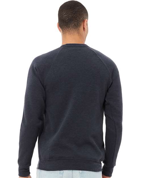 BELLA  CANVAS 3901 Unisex Sponge Fleece Raglan Crewneck Sweatshirt - Back view