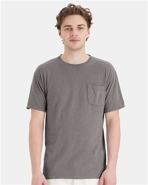 ComfortWash by Hanes GDH150 Unisex Garment-Dyed Pocket T-Shirt - Front view
