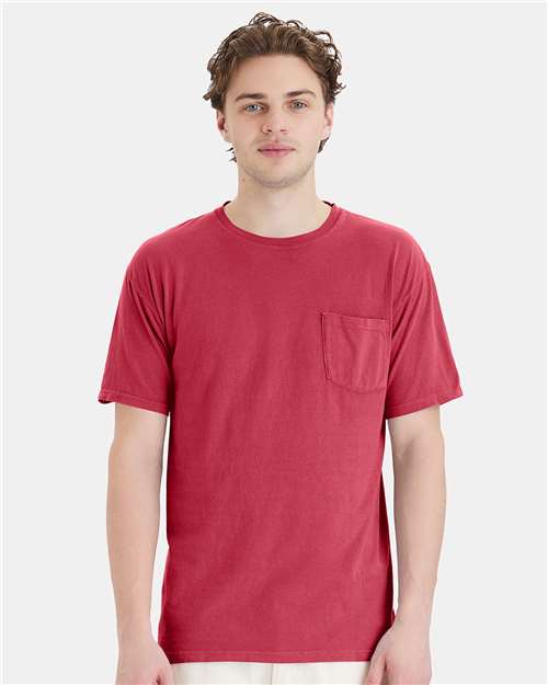 ComfortWash by Hanes GDH150 Unisex Garment-Dyed Pocket T-Shirt - Front view