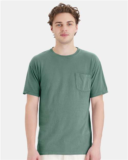 ComfortWash by Hanes GDH150 Unisex Garment-Dyed Pocket T-Shirt - Front view