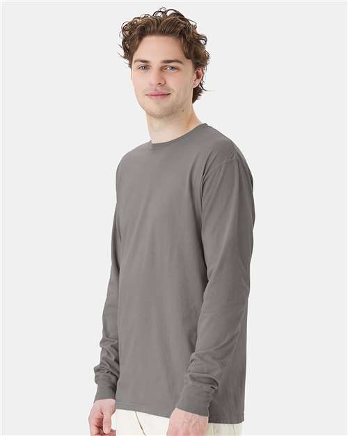 ComfortWash by Hanes GDH200 Unisex Garment-Dyed Long Sleeve T-Shirt - Side view
