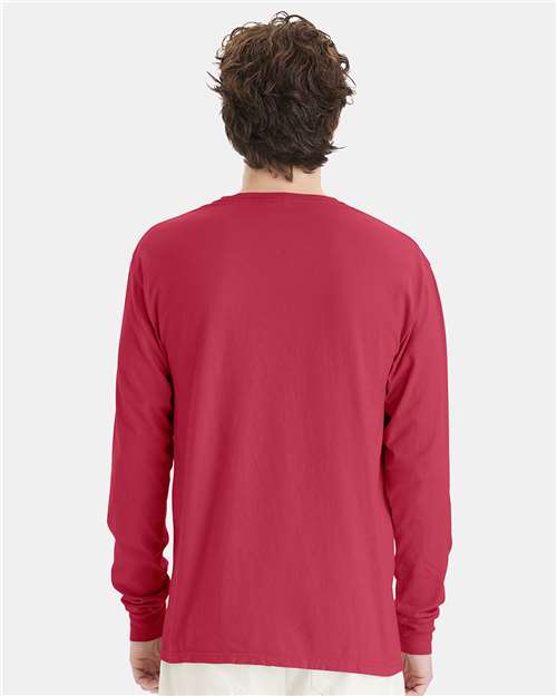 ComfortWash by Hanes GDH200 Unisex Garment-Dyed Long Sleeve T-Shirt - Back view