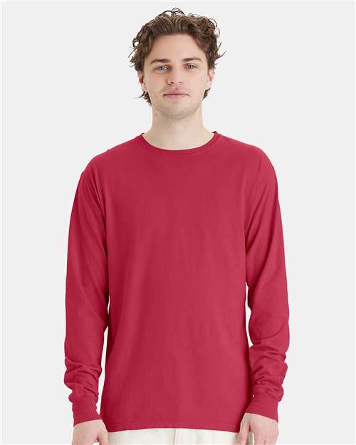 ComfortWash by Hanes GDH200 Unisex Garment-Dyed Long Sleeve T-Shirt - Front view
