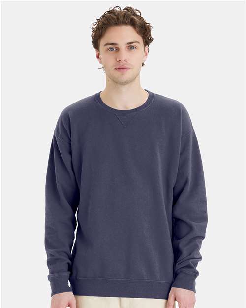 ComfortWash by Hanes GDH400 Unisex Garment-Dyed Crewneck Sweatshirt - Front view
