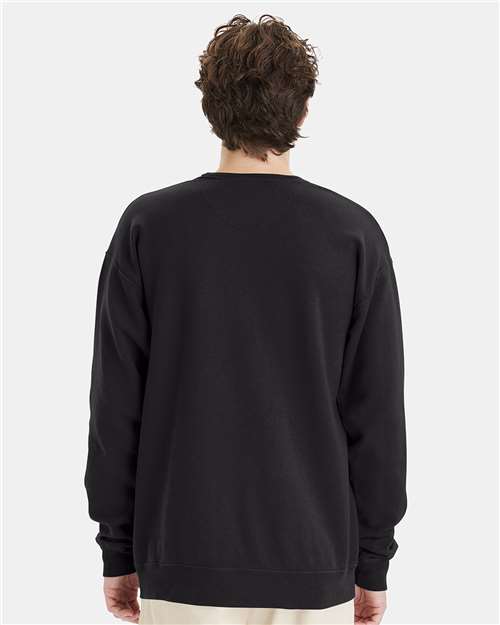 ComfortWash by Hanes GDH400 Unisex Garment-Dyed Crewneck Sweatshirt - Back view