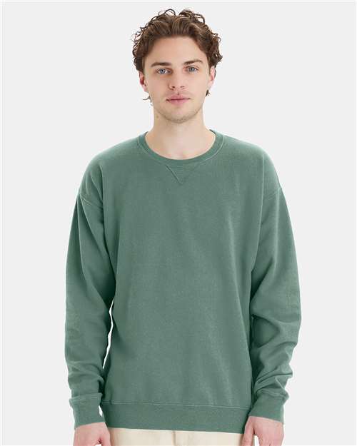 ComfortWash by Hanes GDH400 Unisex Garment-Dyed Crewneck Sweatshirt - Front view