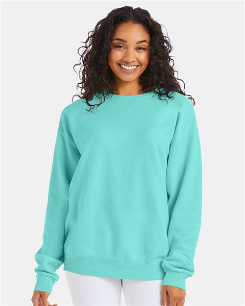 ComfortWash by Hanes GDH400 Unisex Garment-Dyed Crewneck Sweatshirt - Front view