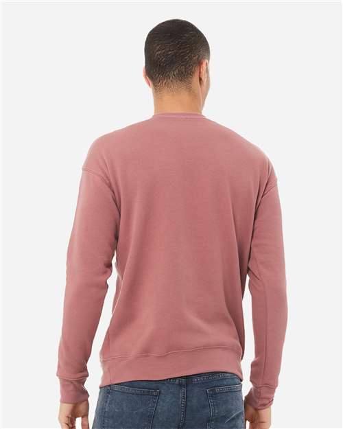 BELLA  CANVAS 3945 Unisex Sponge Fleece Drop Shoulder Crewneck Sweatshirt - Back view