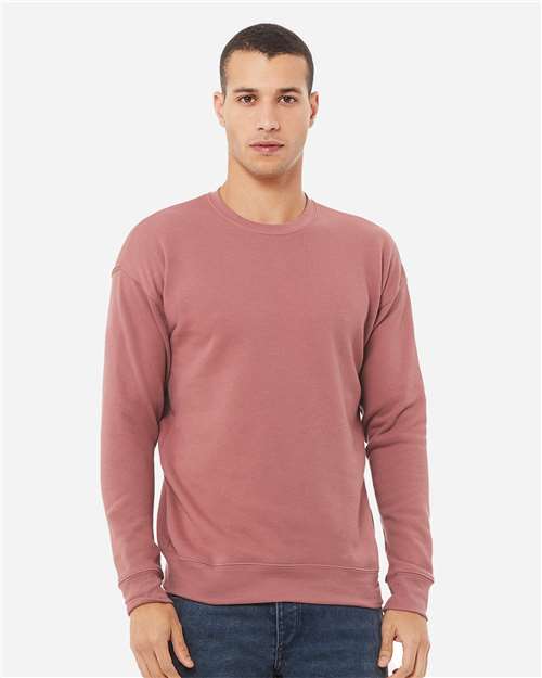 BELLA  CANVAS 3945 Unisex Sponge Fleece Drop Shoulder Crewneck Sweatshirt - Front view