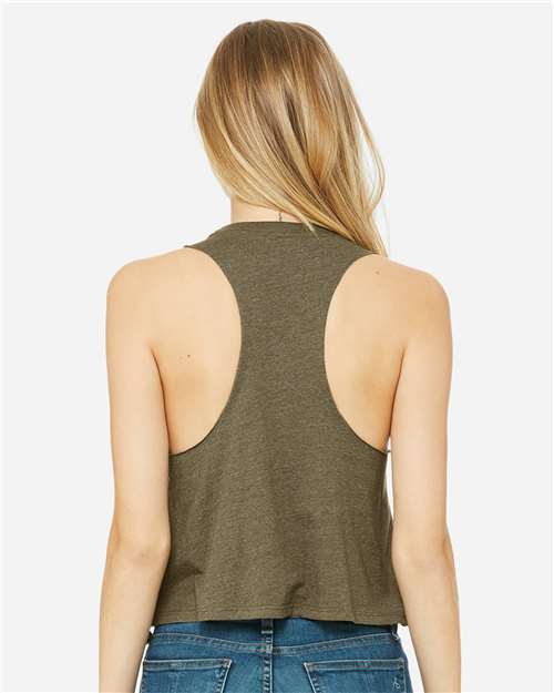 BELLA  CANVAS 6682 Women's Racerback Crop Tank - Back view