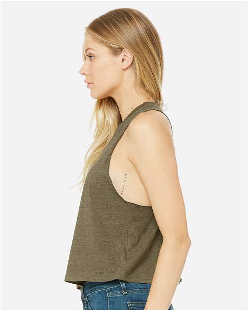 BELLA  CANVAS 6682 Women's Racerback Crop Tank - Side view