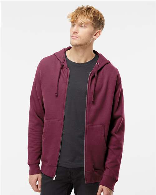 Independent Trading Co. SS4500Z Unisex Midweight Full-Zip Hooded Sweatshirt - Front view