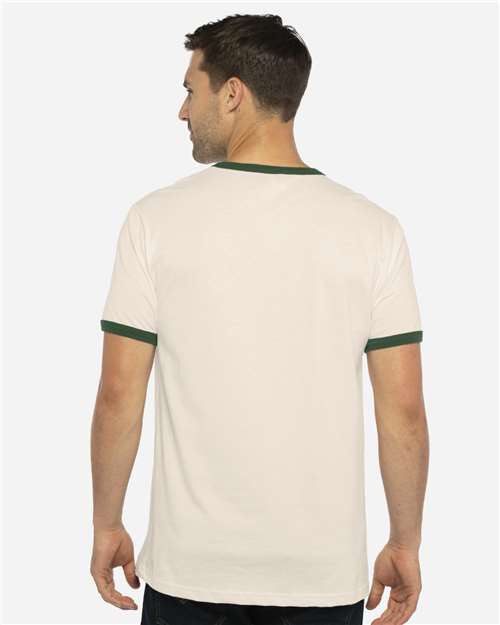 Next Level 3604 Unisex Cotton Ringer Tee - Back view