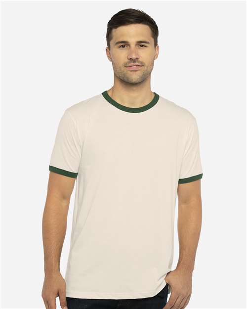 Next Level 3604 Unisex Cotton Ringer Tee - Front view