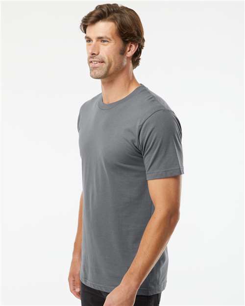 American Apparel 2001 Unisex Fine Jersey Tee - Side view