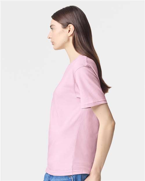American Apparel 2001 Unisex Fine Jersey Tee - Side view