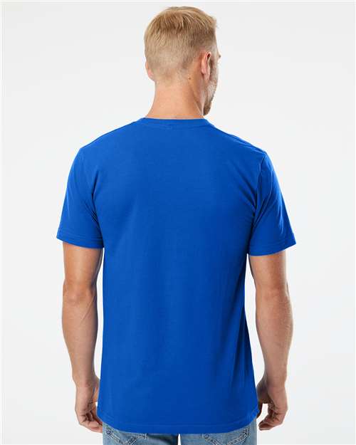 American Apparel 2001 Unisex Fine Jersey Tee - Back view