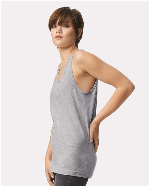 American Apparel 2408 Unisex Fine Jersey Tank - Side view