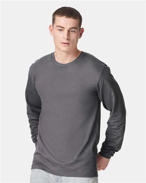 American Apparel 2007 Unisex Fine Jersey Long Sleeve Tee - Front view