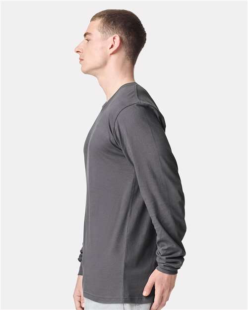 American Apparel 2007 Unisex Fine Jersey Long Sleeve Tee - Side view