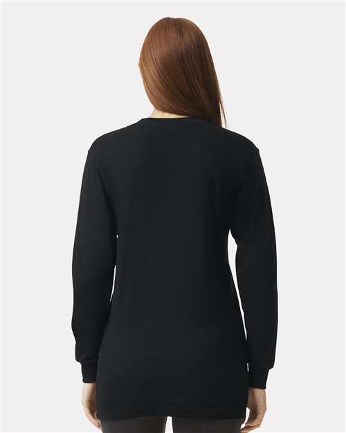 American Apparel 2007 Unisex Fine Jersey Long Sleeve Tee - Back view