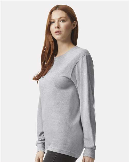 American Apparel 2007 Unisex Fine Jersey Long Sleeve Tee - Side view