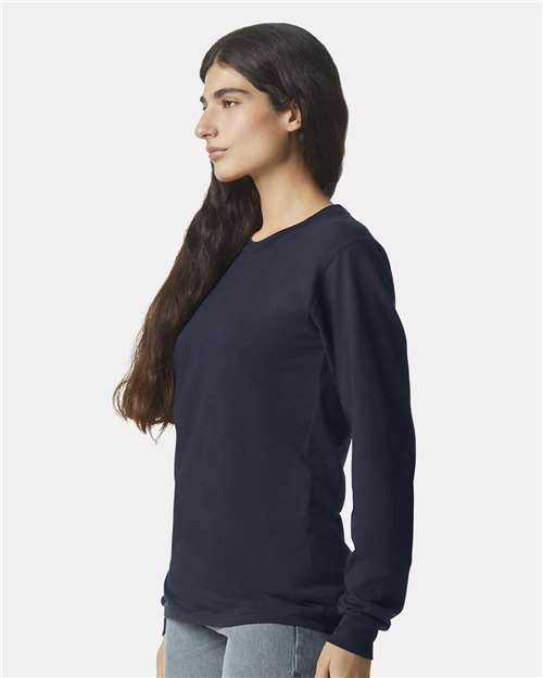 American Apparel 2007 Unisex Fine Jersey Long Sleeve Tee - Side view