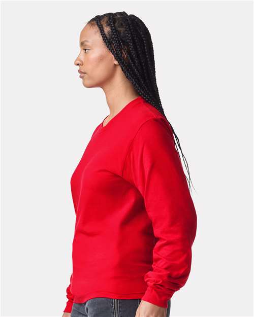 American Apparel 2007 Unisex Fine Jersey Long Sleeve Tee - Side view